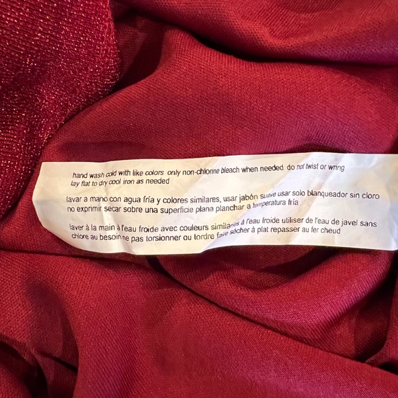 Eloquii red maxi long sleeve dress with front cut out, Size 20 - Picture 7 of 8